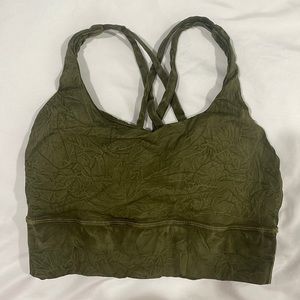 Green Acid Wash Lululemon Cross Strap Bra